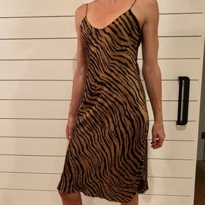 Nili Lotan Short Cami Dress Tiger Print